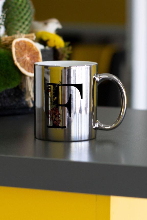 Hediyelen F Harfi Gümüş Kupa Bardak - Image 1