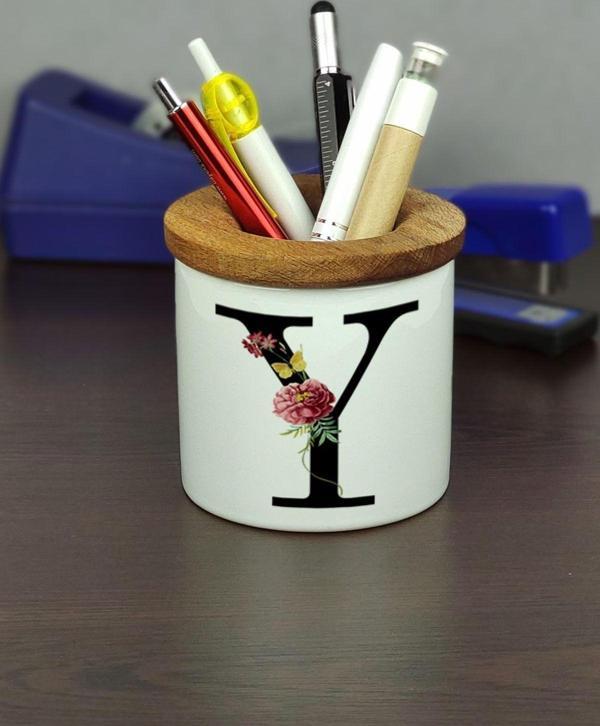 Hediyelen Y Harfi Seramik Kalemlik - Image 1
