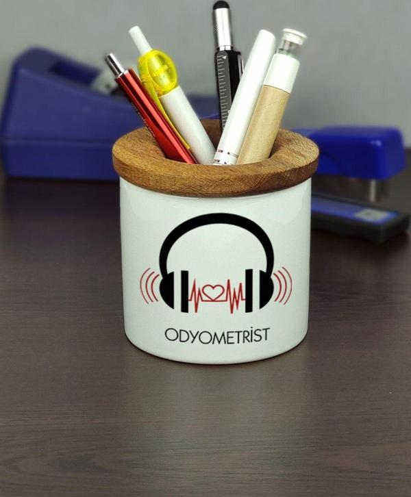 Hediyelen Odyometrist Seramik Kalemlik - Image 1