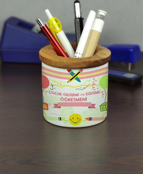 Hediyelen Çocuk Gelişimi Ve Eğitimi Öğretmeni Seramik Kalemlik - Image 1