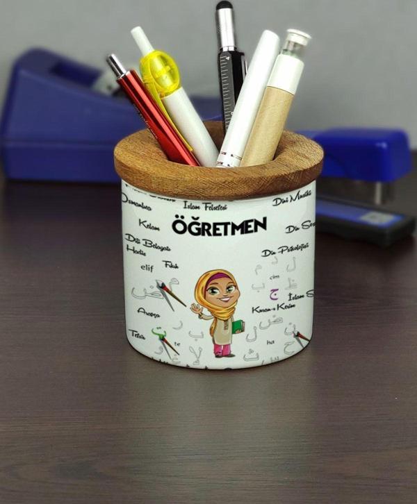 Hediyelen Öğretmen Seramik Kalemlik - Image 1