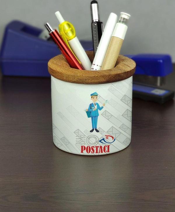 Hediyelen Postacı Seramik Kalemlik - Image 1