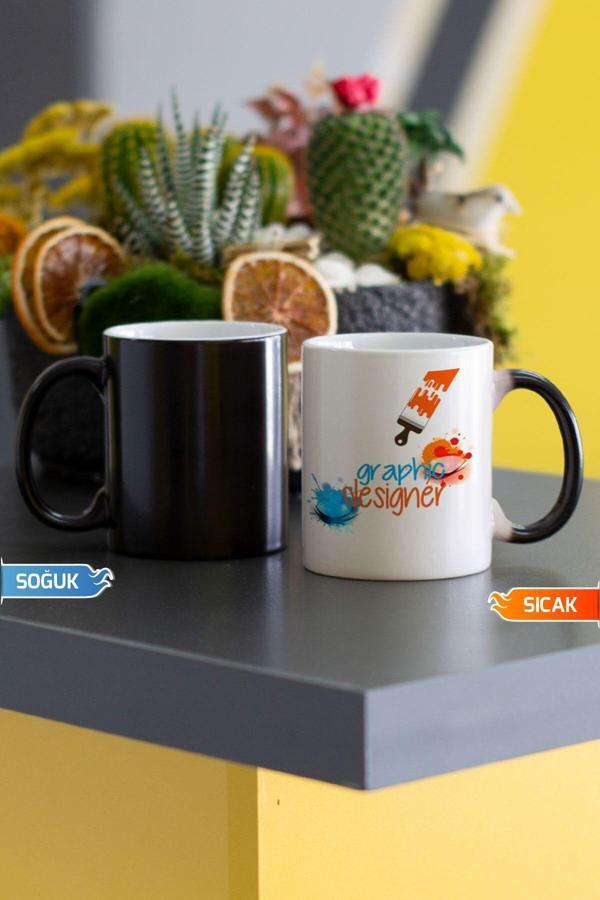Hediyelen Graphic Designer Sihirli Kupa Bardak - Image 1