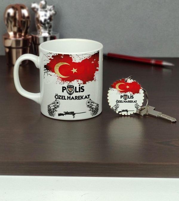 Hediyelen Polis Özel Harekat Kupa Bardak Ve Anahtarlık Set - Image 1