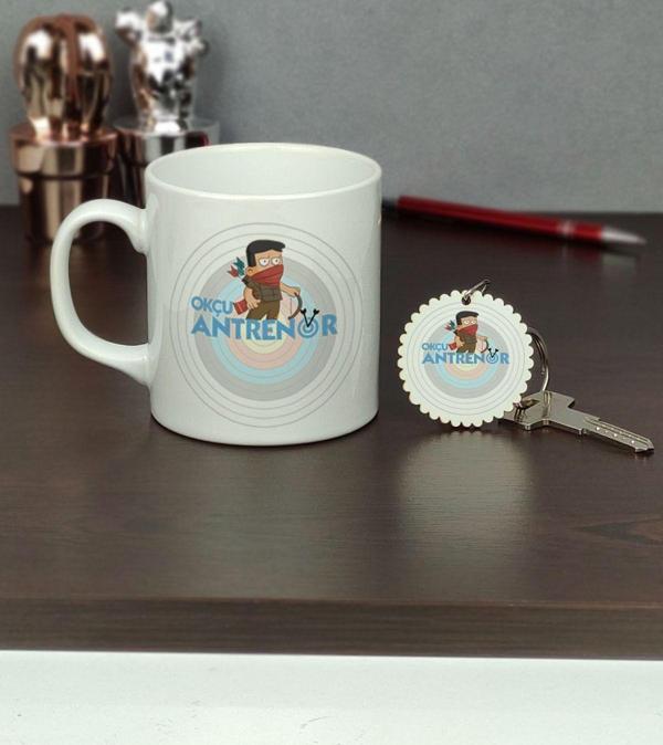 Hediyelen Okçu Antrenör Kupa Bardak Ve Anahtarlık Set - Image 1