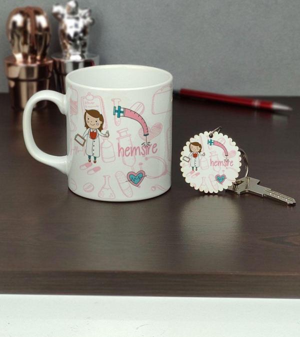 Hediyelen Hemşire Kupa Bardak Ve Anahtarlık Set - Image 1