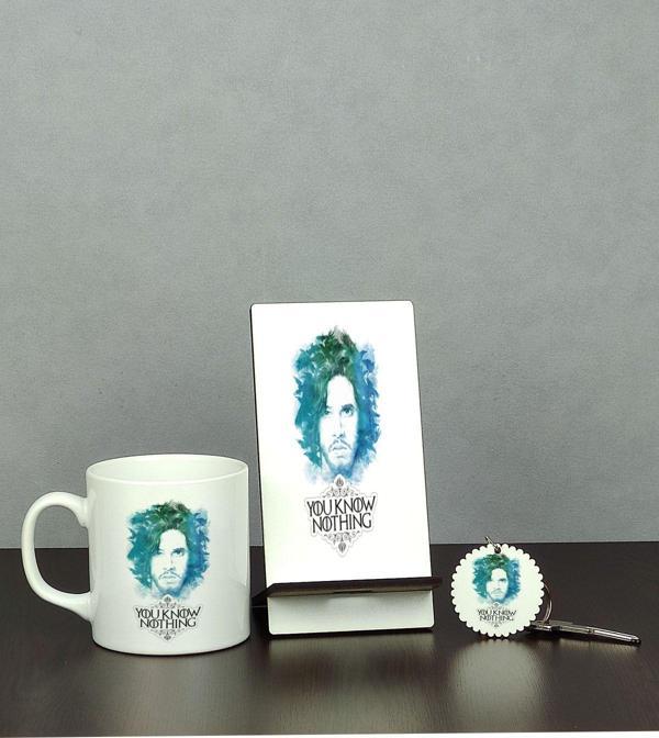 Hediyelen You Know Nothing Üçlü Set (Kupa + Telefon Standı + Anahtarlık) - Image 1