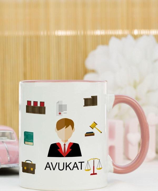 Hediyelen Avukat Kupa Bardak Pembe - Image 1