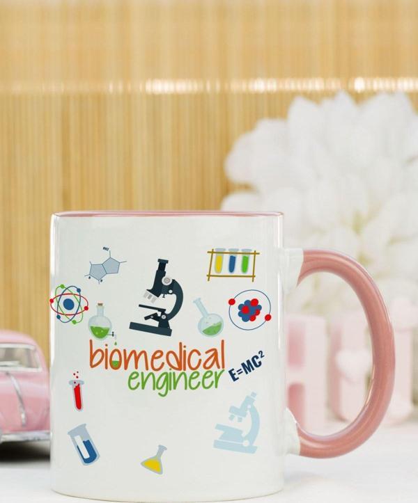 Hediyelen Biomedical Engineer Kupa Bardak Pembe - Image 1