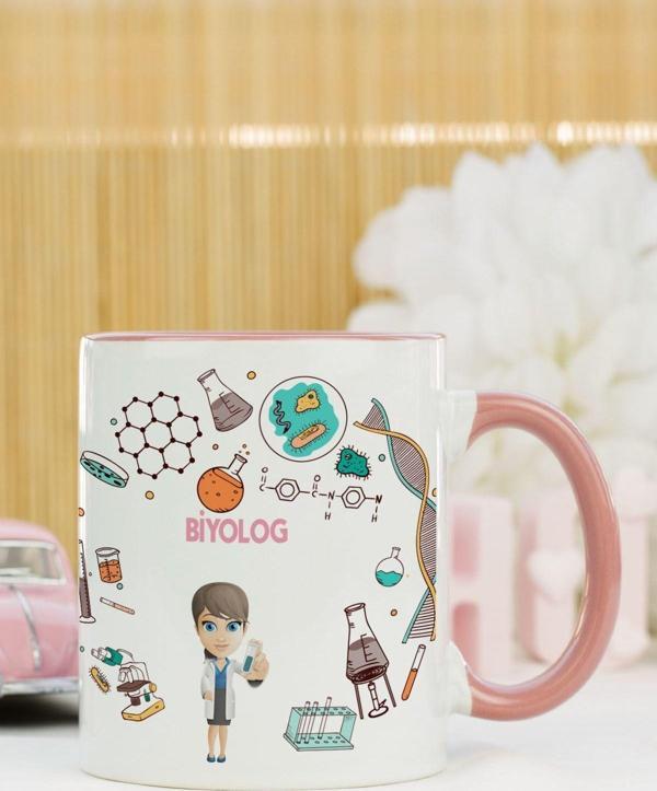 Hediyelen Biyolog Kupa Bardak Pembe - Image 1