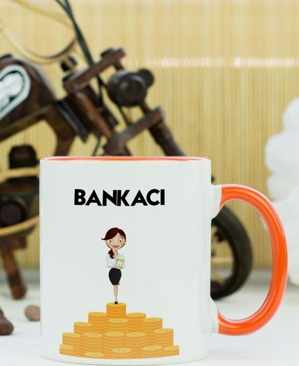Hediyelen Bankacı Kupa Bardak Turuncu - Image 1