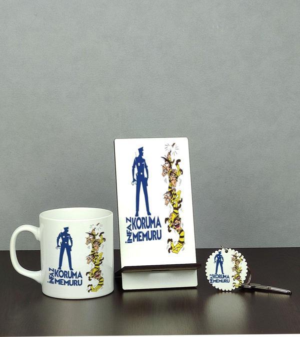 Hediyelen Infaz Koruma Memuru Üçlü Set (Kupa + Telefon Standı + Anahtarlık) - Image 1