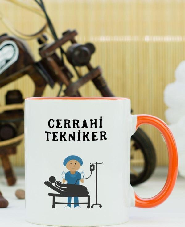 Hediyelen Cerrahi Tekniker Kupa Bardak Turuncu - Image 1