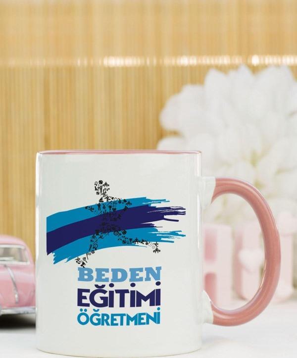 Hediyelen Beden Eğitimi Öğretmeni Kupa Bardak Pembe - Image 1