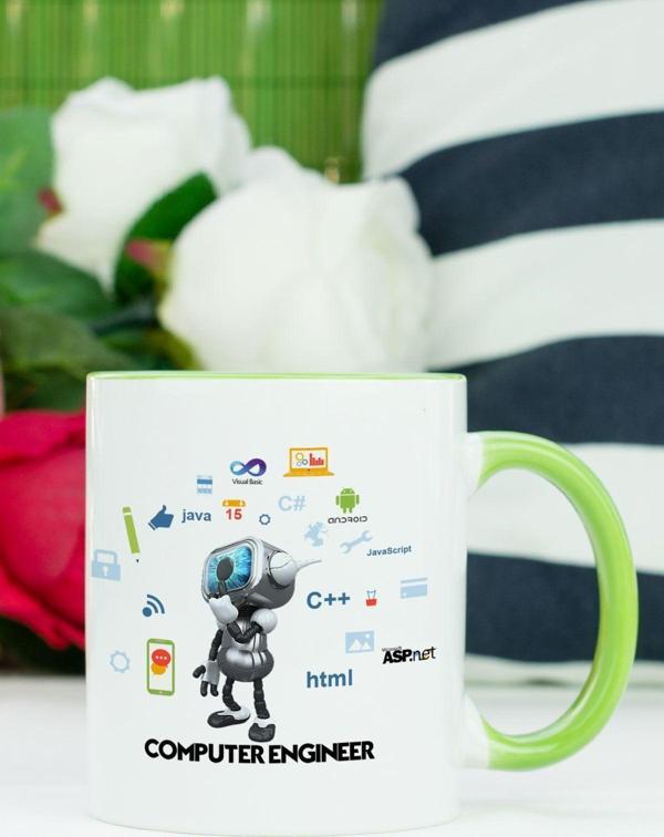 Hediyelen Computer Engineer Kupa Bardak Yeşil - Image 1