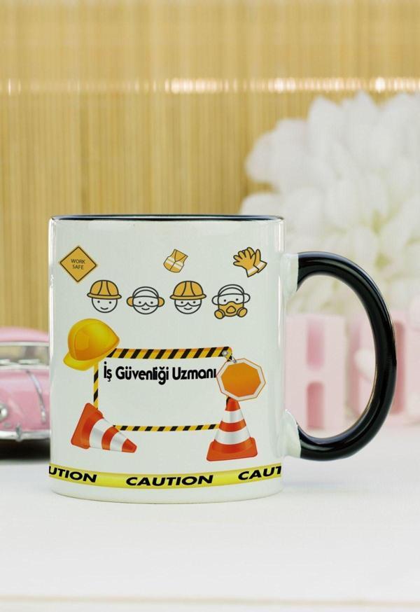 Hediyelen İş Güvenliği Uzmanı Kupa Bardak Siyah - Image 1