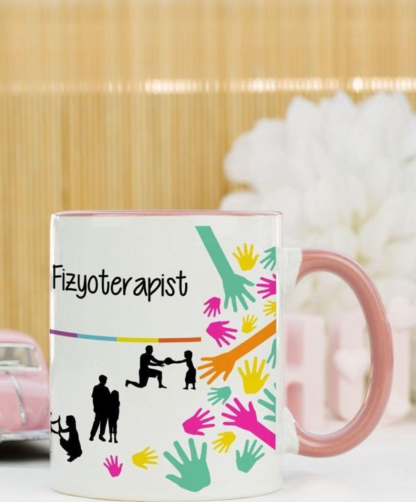 Hediyelen Fizyoterapist Kupa Bardak Pembe - Image 1