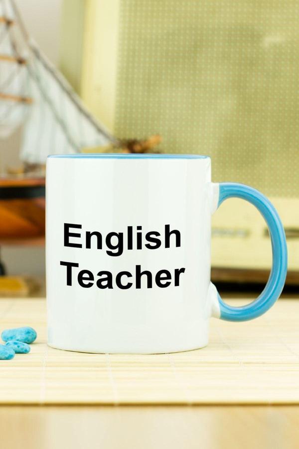 Hediyelen English Teacher Kupa Bardak Mavi - Image 1