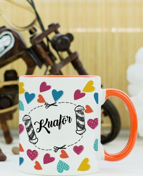 Hediyelen Kuaför Kupa Bardak Turuncu - Image 1