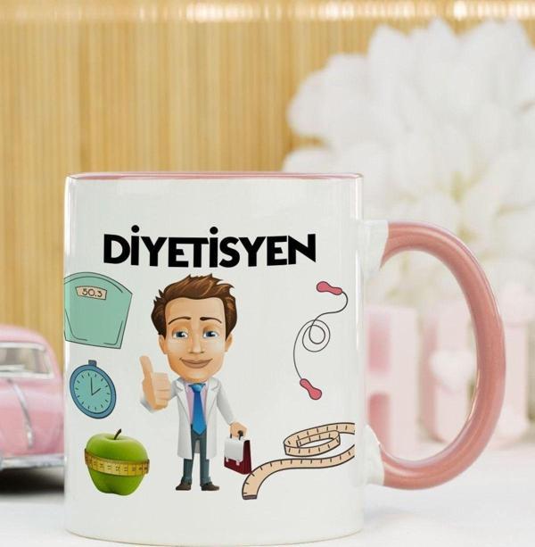 Hediyelen Diyetisyen Kupa Bardak Pembe - Image 1