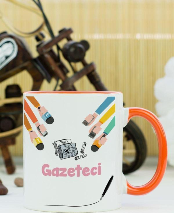 Hediyelen Gazeteci Kupa Bardak Turuncu - Image 1