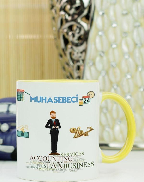 Hediyelen Muhasebeci Kupa Bardak Sarı - Image 1