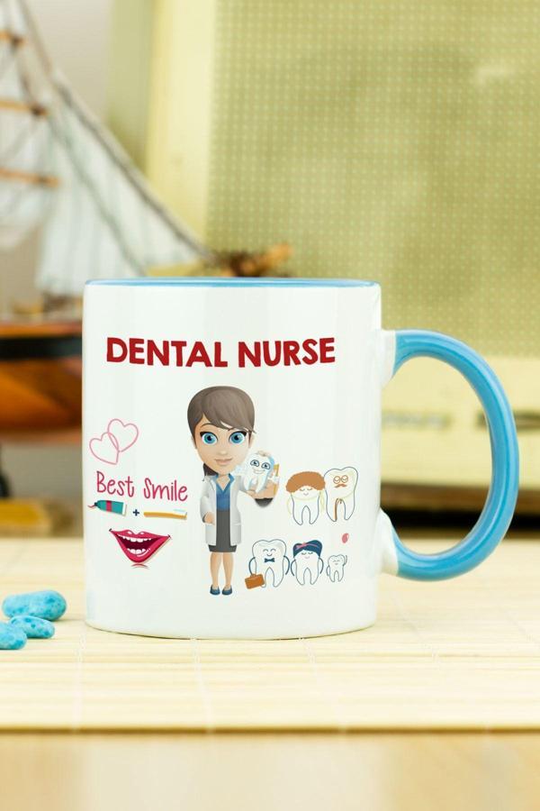 Hediyelen Dental Nurse Kupa Bardak Mavi - Image 1