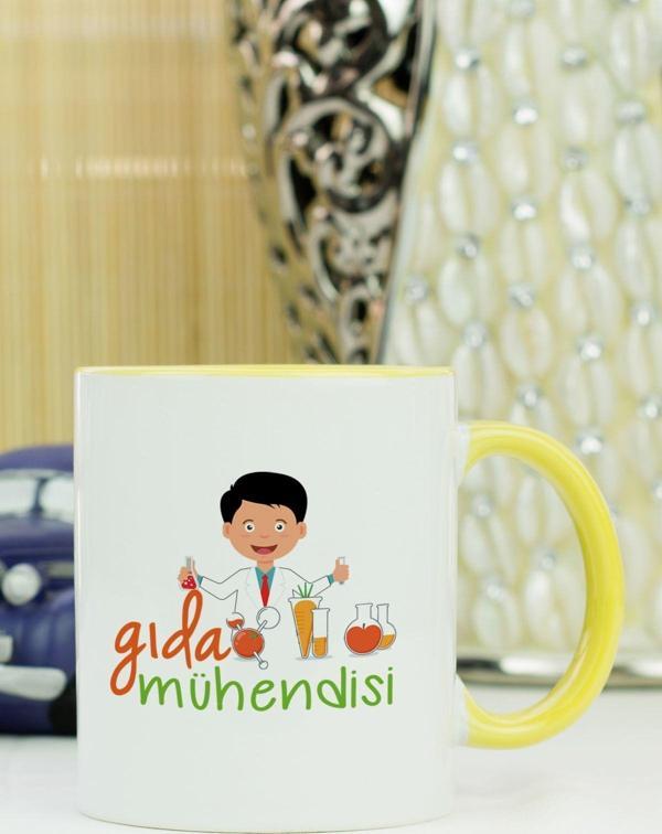 Hediyelen Gıda Mühendisi Kupa Bardak Sarı - Image 1