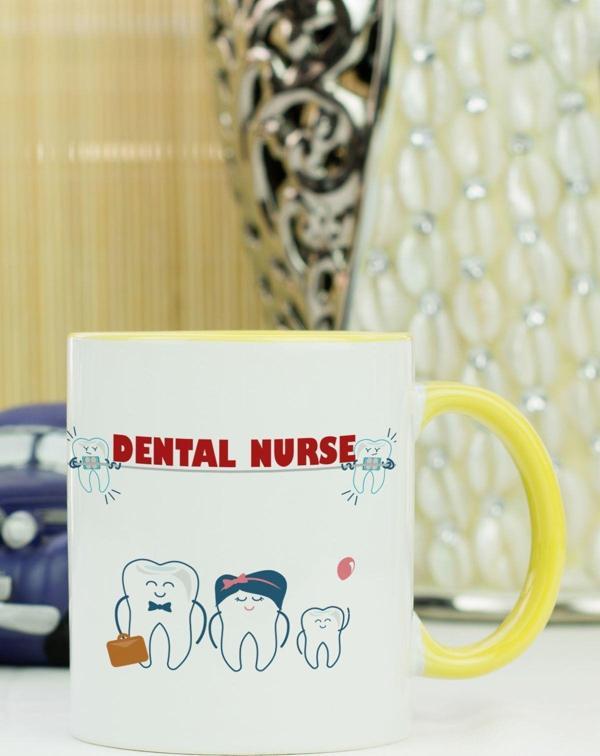 Hediyelen Dental Nurse Kupa Bardak Sarı - Image 1
