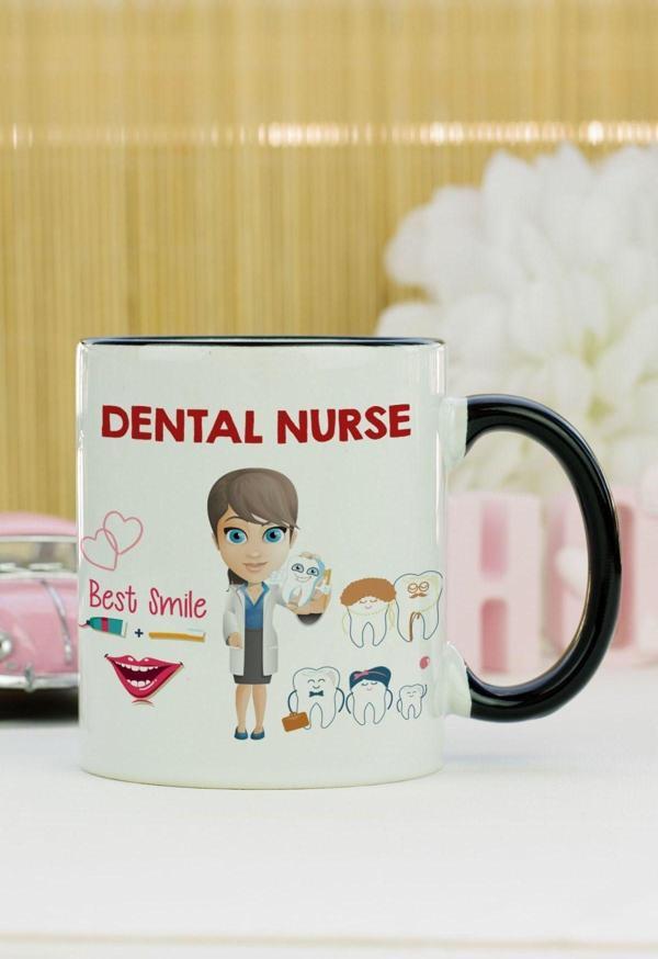 Hediyelen Dental Nurse Kupa Bardak Siyah - Image 1