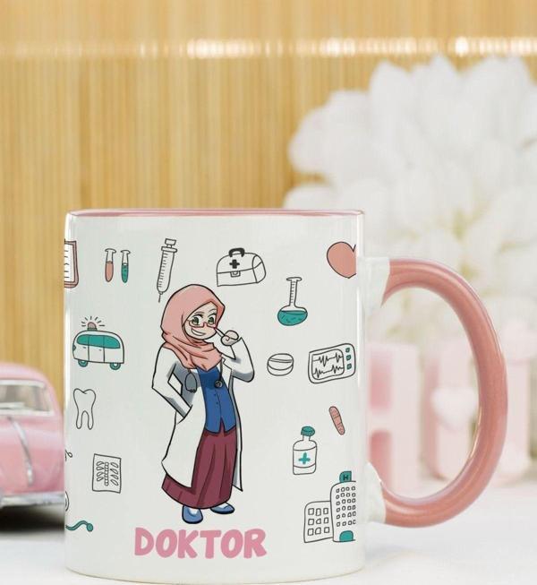 Hediyelen Doktor Kupa Bardak Pembe - Image 1