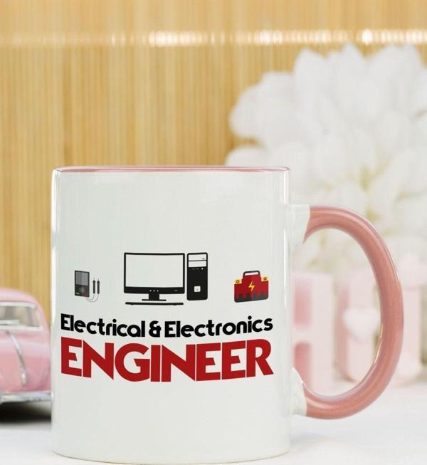 Hediyelen Electrical And Electronics Engineer Kupa Bardak Pembe - Image 1