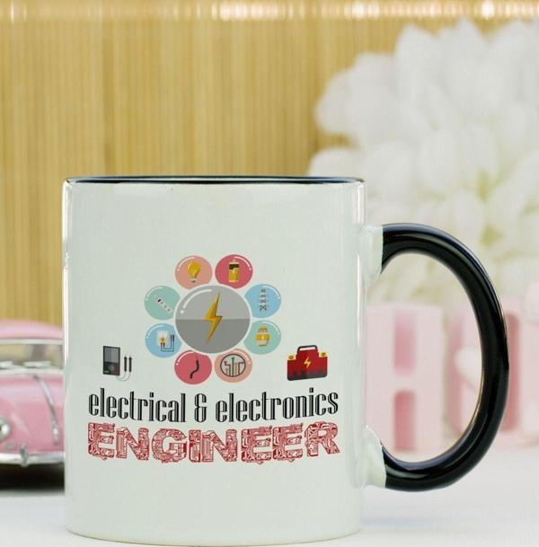 Hediyelen Electrical And Electronics Engineer Kupa Bardak Siyah - Image 1
