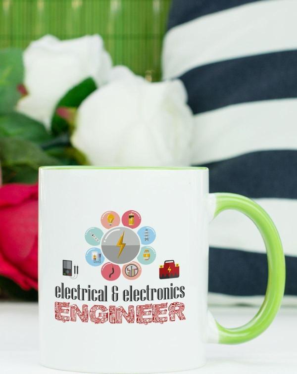 Hediyelen Electrical And Electronics Engineer Kupa Bardak Yeşil - Image 1