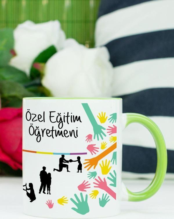 Hediyelen Özel Eğitim Öğretmeni Kupa Bardak Yeşil - Image 1