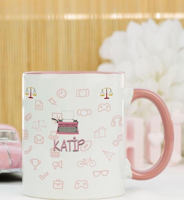 Hediyelen Katip Kupa Bardak Pembe - Image 1
