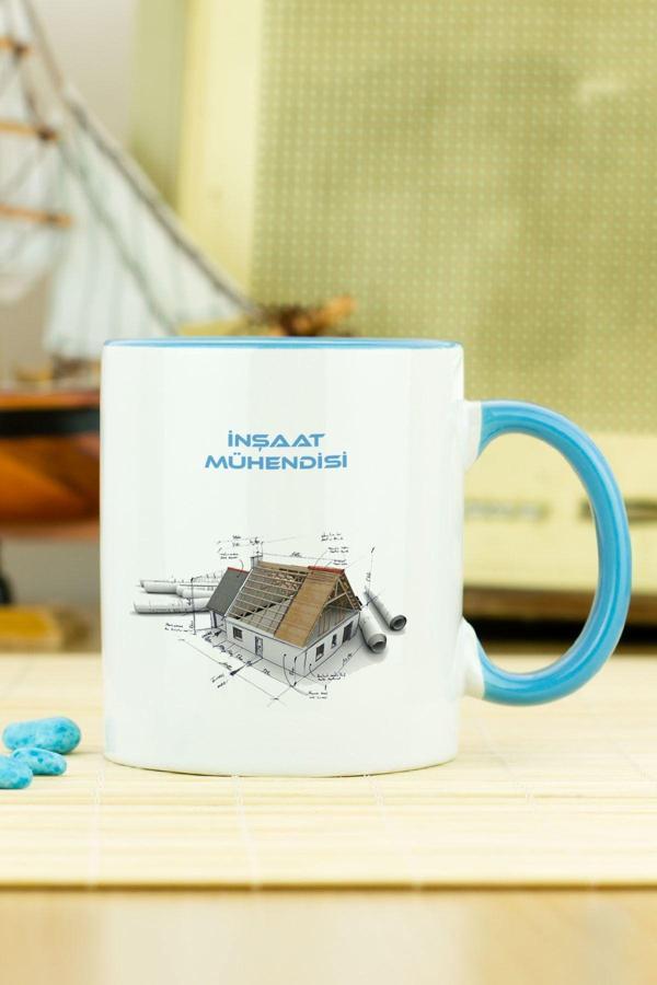 Hediyelen İnşaat Mühendisi Kupa Bardak Mavi - Image 1