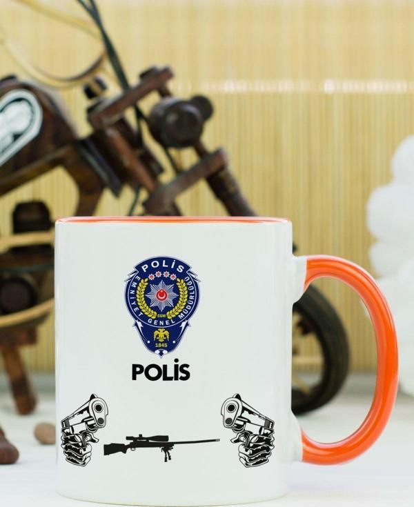 Hediyelen Polis Kupa Bardak Turuncu - Image 1
