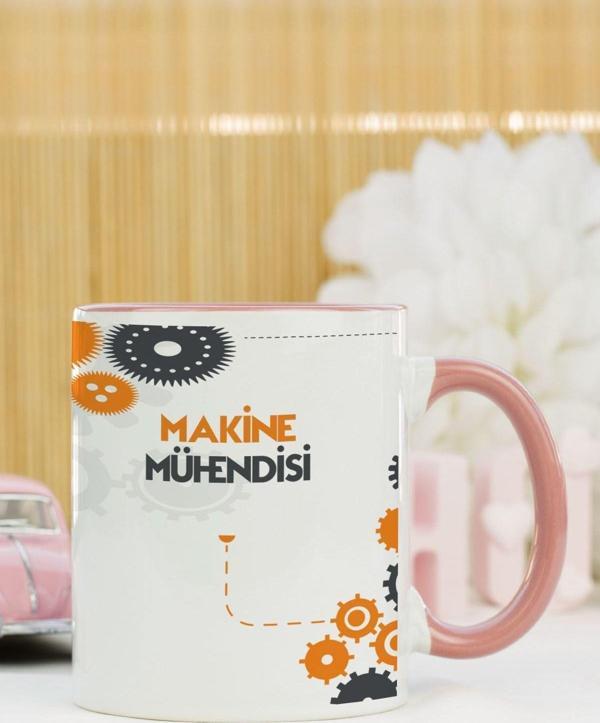 Hediyelen Makine Mühendisi Kupa Bardak Pembe - Image 1