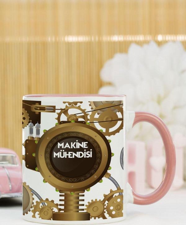 Hediyelen Makine Mühendisi Kupa Bardak Pembe - Image 1