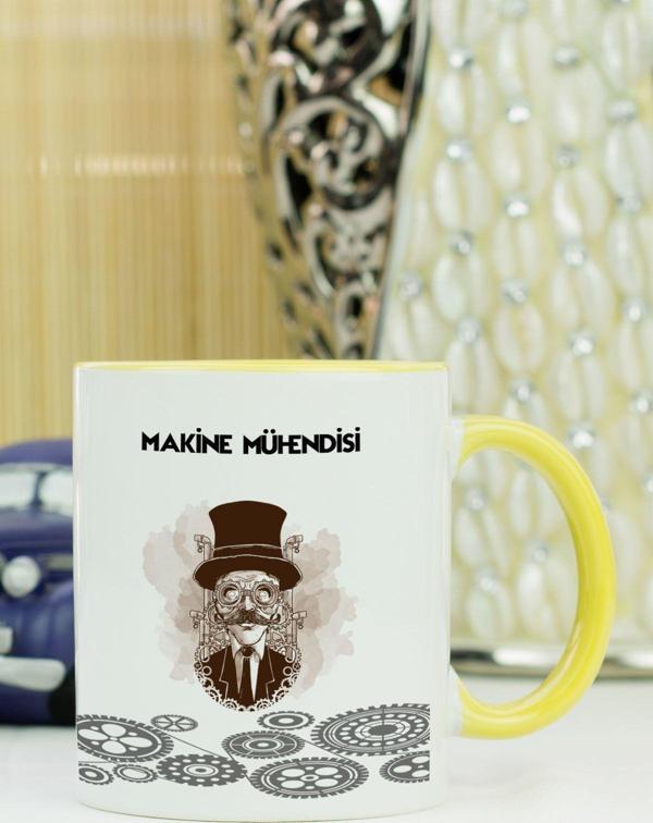 Hediyelen Makine Mühendisi Kupa Bardak Sarı - Image 1