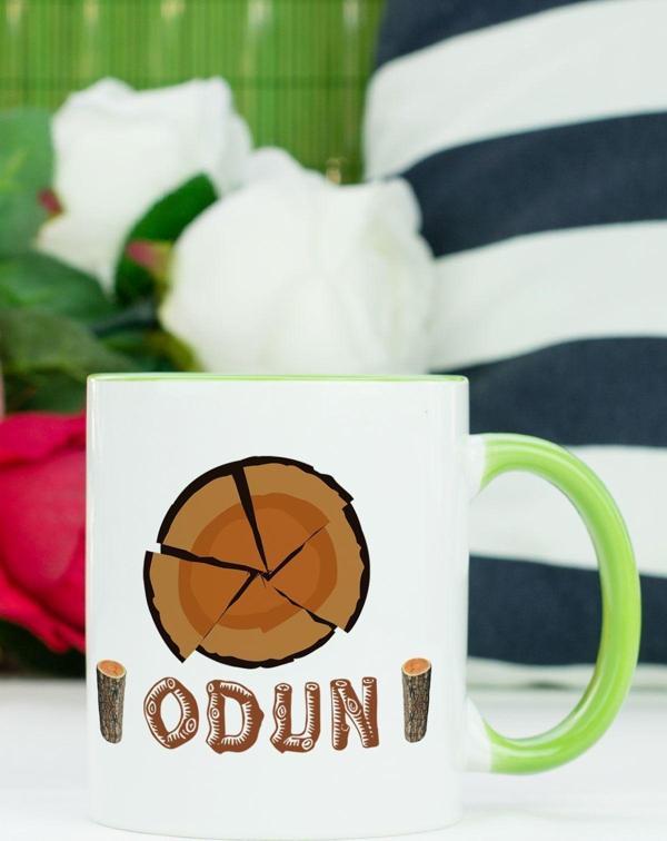 Hediyelen Odun Kupa Bardak Yeşil - Image 1
