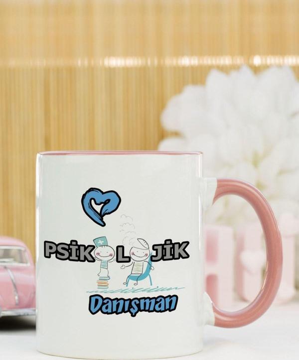 Hediyelen Psikolojik Danışman Kupa Bardak Pembe - Image 1
