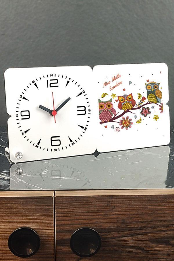 Hediyelen Doğum Günü Hediyesi Ahşap Masa Saati - Image 1