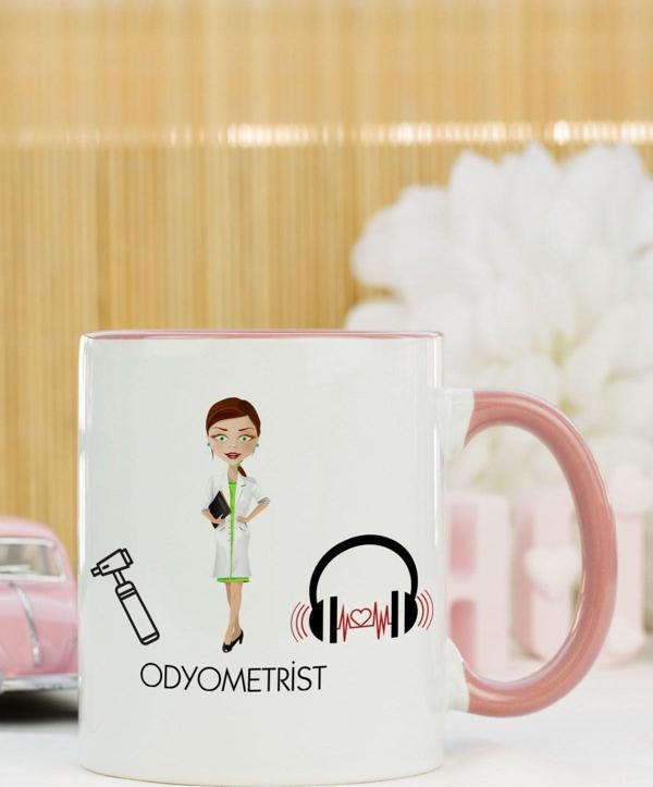 Hediyelen Odyometrist Kupa Bardak Pembe - Image 1