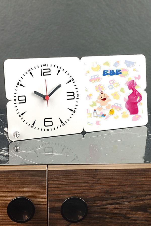 Hediyelen Ebe Ahşap Masa Saati 002 - Image 1