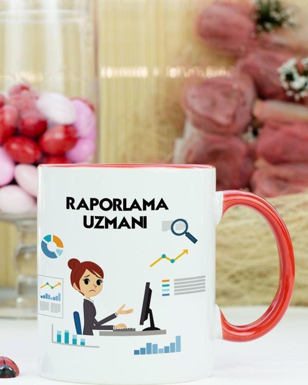 Hediyelen Raporlama Uzmanı Kupa Bardak Kırmızı - Image 1