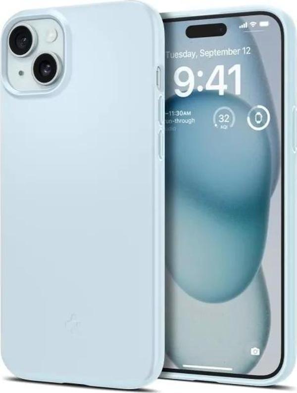 Spigen iPhone 15 Thin Fit [Askeri Derecede Koruma] Kılıfı  Mute Blue - Image 1