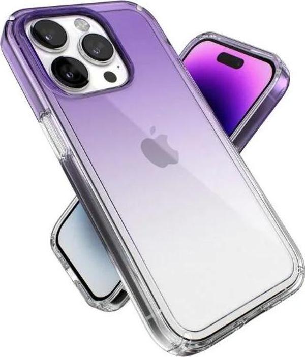 Speck iPhone 14 Pro Kılıfı Amethyst Purple Fade/Clear - Image 1