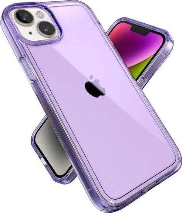 Speck iPhone 15 Plus & 14 Plus Kılıfı Amethyst Purple/Clear - Image 1